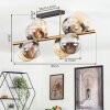 Gastor Plafoniera, Lampada a sfera Oro, Nero, 8-Luci