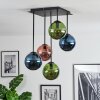 Gastor Plafoniera, Lampada a sfera Blu, Verde, Ramato, 5-Luci
