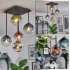 Gastor Plafoniera, Lampada a sfera Blu, Cromo, Verde, Chiaro, Ramato, Grigio fumo, 5-Luci