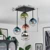 Gastor Plafoniera, Lampada a sfera Blu, Cromo, Verde, Chiaro, Ramato, Grigio fumo, 5-Luci