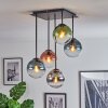 Gastor Plafoniera, Lampada a sfera Blu, Cromo, Verde, Chiaro, Ramato, Grigio fumo, 5-Luci