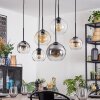Koyoto Lampadario a sospensione, Lampada a sfera, Lampada a sospensione Ambrato, Chiaro, Grigio fumo, 6-Luci