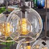 Koyoto Lampadario a sospensione, Lampada a sfera, Lampada a sospensione Ambrato, Chiaro, Grigio fumo, 6-Luci
