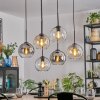 Koyoto Lampadario a sospensione, Lampada a sfera, Lampada a sospensione Ambrato, Chiaro, Grigio fumo, 6-Luci