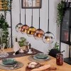 Koyoto Lampadario a sospensione, Lampada a sfera, Lampada a sospensione Écru, Nero, 5-Luci Koyoto Lampadario a sospensione, Lampada a sfera, Lampada a sospensione Écru, Nero, 5-Luci