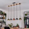Koyoto Lampadario a sospensione, Lampada a sfera, Lampada a sospensione Écru, Nero, 5-Luci