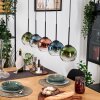 Koyoto Lampadario a sospensione, Lampada a sfera, Lampada a sospensione Écru, Nero, 5-Luci