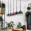 Koyoto Lampadario a sospensione, Lampada a sfera, Lampada a sospensione Écru, Nero, 5-Luci