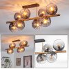 Koyoto Plafoniera, Lampada a sfera Oro, Nero, 8-Luci
