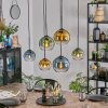 Koyoto Lampadario a sospensione, Lampada a sfera, Lampada a sospensione Blu, Oro, Verde, Chiaro, 6-Luci