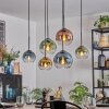 Koyoto Lampadario a sospensione, Lampada a sfera, Lampada a sospensione Blu, Oro, Verde, Chiaro, Ramato, 6-Luci