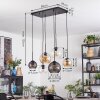 Koyoto Lampadario a sospensione, Lampada a sfera, Lampada a sospensione Ambrato, Chiaro, Grigio fumo, 6-Luci