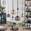 Koyoto Lampadario a sospensione, Lampada a sfera, Lampada a sospensione Ambrato, Chiaro, Grigio fumo, 6-Luci