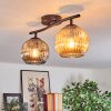 Ripoll Plafoniera, Lampada a sfera Ambrato, Grigio fumo, 2-Luci