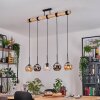 Koyoto Lampadario a sospensione, Lampada a sfera, Lampada a sospensione Écru, Nero, 5-Luci