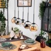 Koyoto Lampadario a sospensione, Lampada a sfera, Lampada a sospensione Écru, Nero, 5-Luci