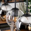 Koyoto Lampadario a sospensione, Lampada a sfera, Lampada a sospensione Écru, Nero, 5-Luci