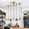 Koyoto Lampadario a sospensione, Lampada a sfera, Lampada a sospensione Écru, Nero, 5-Luci