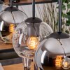 Koyoto Lampadario a sospensione, Lampada a sfera, Lampada a sospensione Écru, Nero, 5-Luci