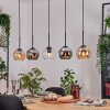 Koyoto Lampadario a sospensione, Lampada a sfera, Lampada a sospensione Écru, Nero, 5-Luci