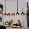 Koyoto Lampadario a sospensione, Lampada a sfera, Lampada a sospensione Écru, Nero, 5-Luci