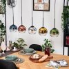 Koyoto Lampadario a sospensione, Lampada a sfera, Lampada a sospensione Écru, Nero, 5-Luci