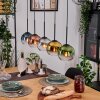 Koyoto Lampadario a sospensione, Lampada a sfera, Lampada a sospensione Écru, Nero, 5-Luci