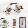 Koyoto Plafoniera, Lampada a sfera Oro, Nero, 8-Luci
