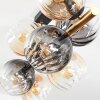 Koyoto Plafoniera, Lampada a sfera Oro, Nero, 8-Luci