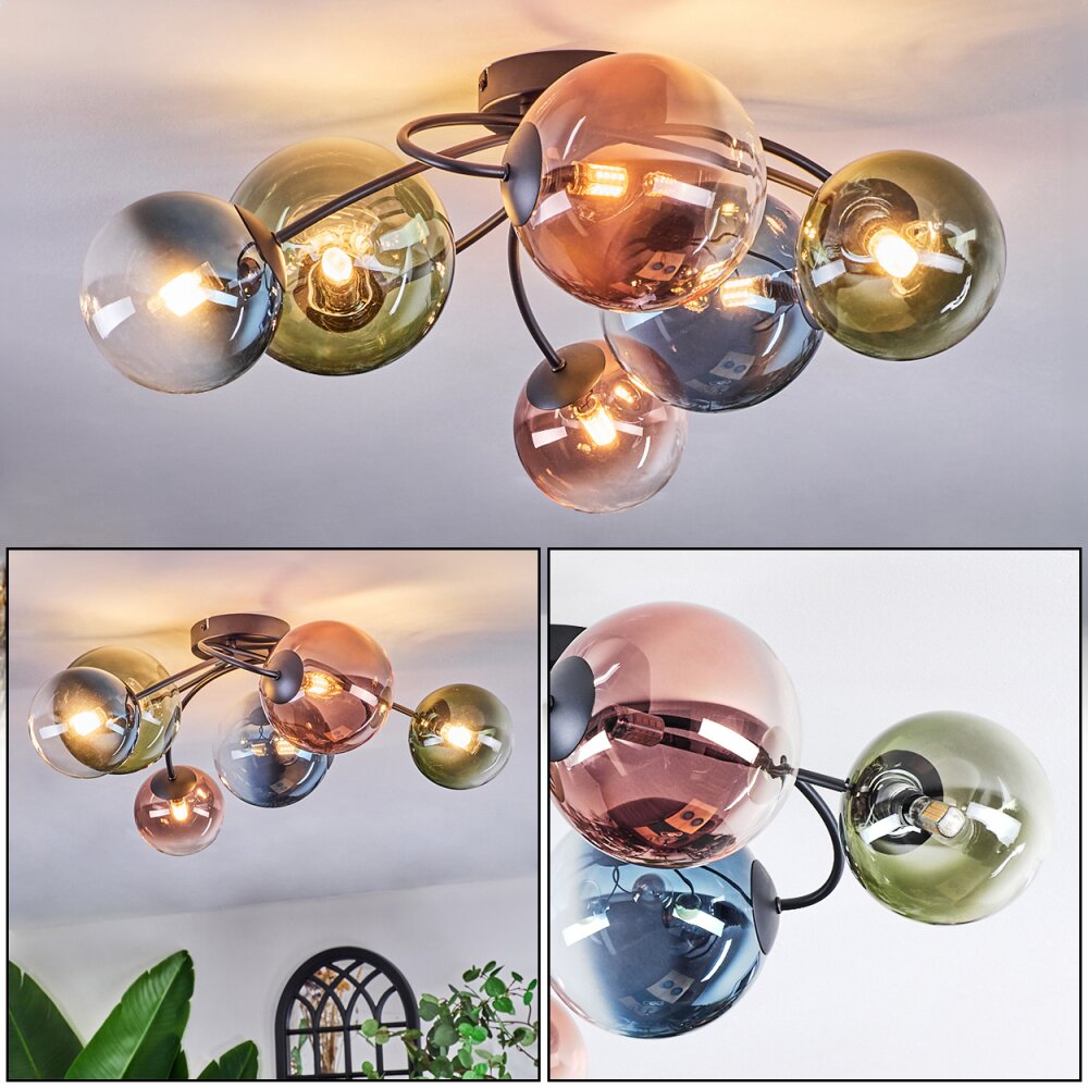 Chehalis Plafoniera, Lampada a sfera Blu, Verde, Chiaro, Ramato, 6-Luci main product photo