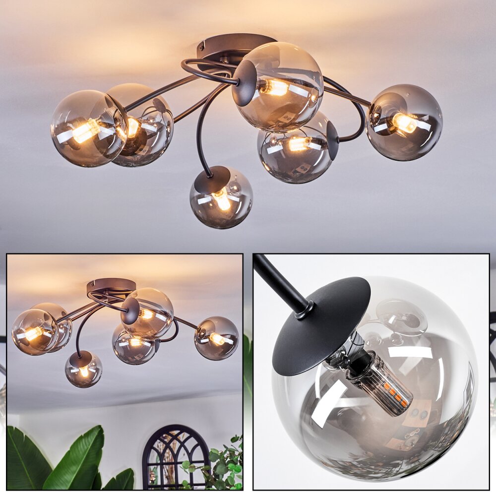 Chehalis Plafoniera, Lampada a sfera 64 cm Grigio fumo, 6-Luci main product photo