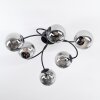 Chehalis Plafoniera, Lampada a sfera 58 cm Grigio fumo, 6-Luci