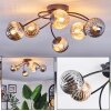 Chehalis Plafoniera, Lampada a sfera Ambrato, Grigio fumo, 6-Luci