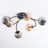 Chehalis Plafoniera, Lampada a sfera Ambrato, Grigio fumo, 6-Luci