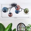 Chehalis Plafoniera, Lampada a sfera 56 cm Blu, Verde, Ramato, 6-Luci
