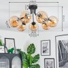 Koyoto Plafoniera, Lampada a sfera Ambrato, 7-Luci