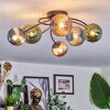 Chehalis Plafoniera, Lampada a sfera Blu, Verde, Ramato, 6-Luci