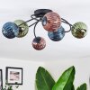Chehalis Plafoniera, Lampada a sfera Blu, Verde, Ramato, 6-Luci