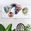 Chehalis Plafoniera, Lampada a sfera 56 cm Blu, Verde, Chiaro, Ramato, 6-Luci