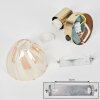 Saire Applique, Faretto da parete Cromo, Ottone, 1-Luce