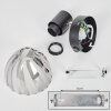 Saire Applique, Faretto da parete Cromo, Nero, 1-Luce