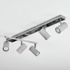 Javel Plafoniera, Faretto da soffitto Cromo, Grigio, Nero, 5-Luci