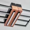 Macos Plafoniera LED Cromo, Aspetto del legno, Nero, 1-Luce