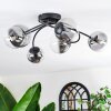 Chehalis Plafoniera, Lampada a sfera 58 cm Chiaro, Grigio fumo, 6-Luci