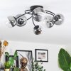 Chehalis Plafoniera, Lampada a sfera 58 cm Chiaro, Grigio fumo, 6-Luci