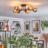 Chehalis Plafoniera, Lampada a sfera 55 cm Ambrato, Grigio fumo, 6-Luci