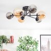 Chehalis Plafoniera, Lampada a sfera 55 cm Ambrato, Grigio fumo, 6-Luci
