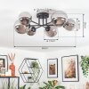 Chehalis Plafoniera, Lampada a sfera 20 cm Grigio fumo, 6-Luci