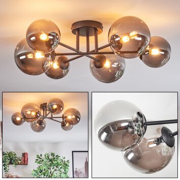 Chehalis Plafoniera, Lampada a sfera 20 cm Grigio fumo, 6-Luci