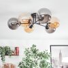 Chehalis Plafoniera, Lampada a sfera 62 cm Ambrato, Grigio fumo, 6-Luci